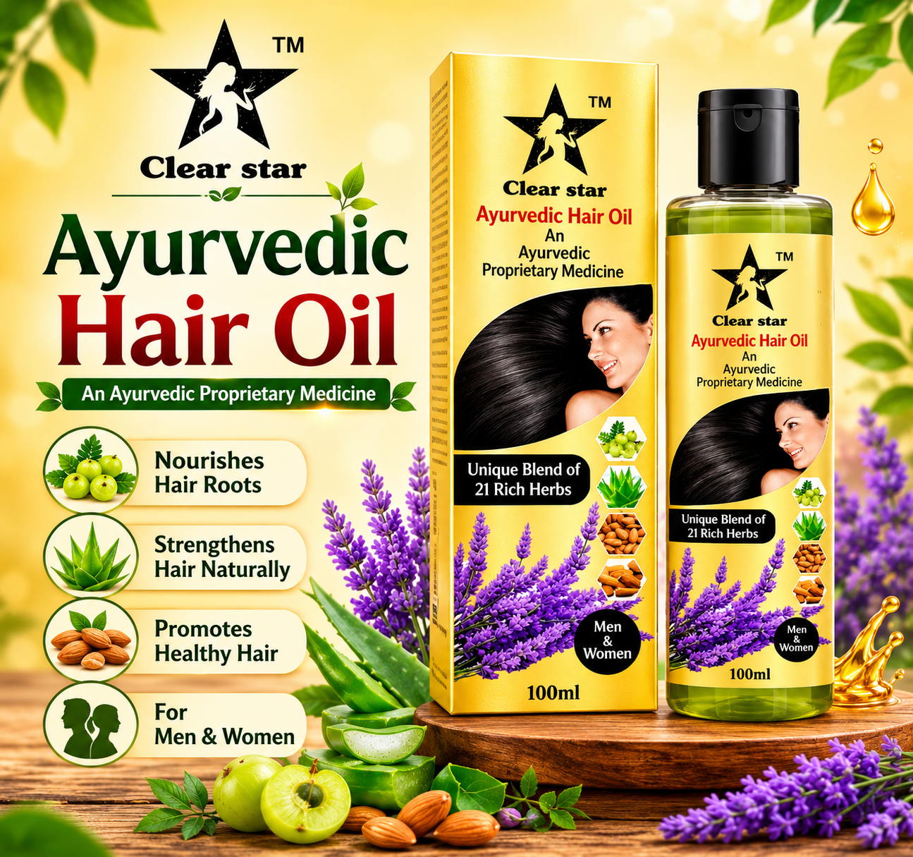 Clear Star Ayurvedic Hair Oil 100ML